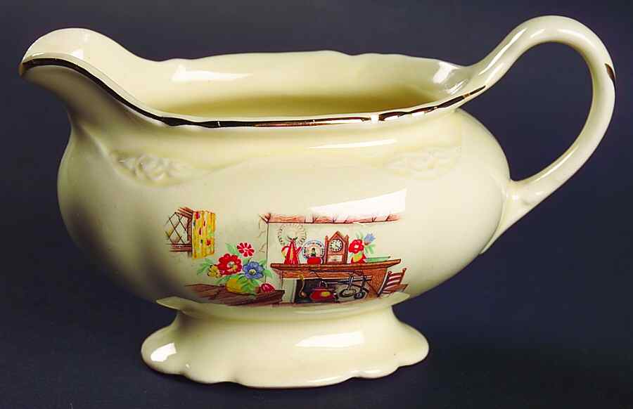 Colonial Kitchen (Virginia Rose) Creamer by Homer Laughlin -1