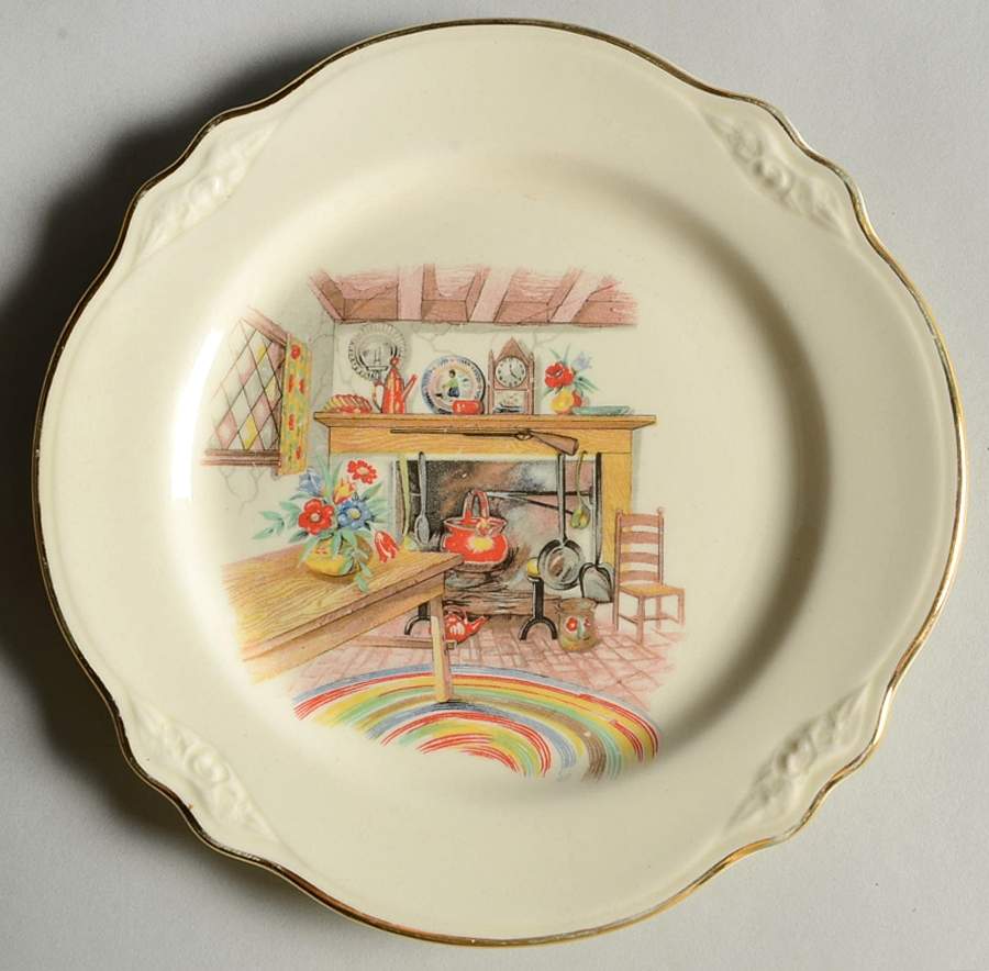 Colonial Kitchen (Virginia Rose) Salad Plate by Homer Laughlin -1