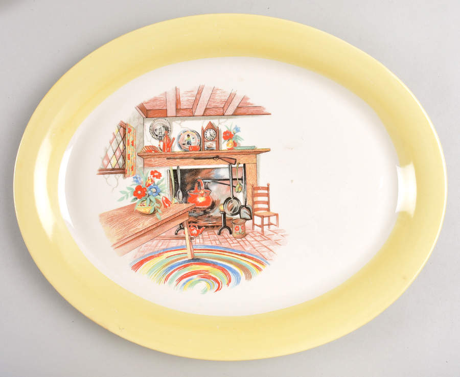 Colonial Kitchen (Swing) 13" Oval Serving Platter by Homer Laughlin -1