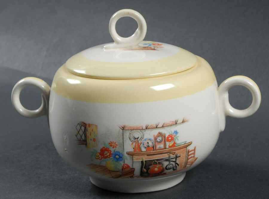 Colonial Kitchen (Swing) Sugar Bowl & Lid by Homer Laughlin -1