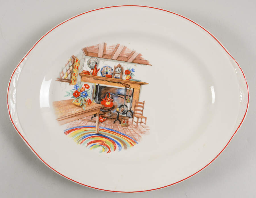 Colonial Kitchen 13" Oval Serving Platter by Homer Laughlin -1
