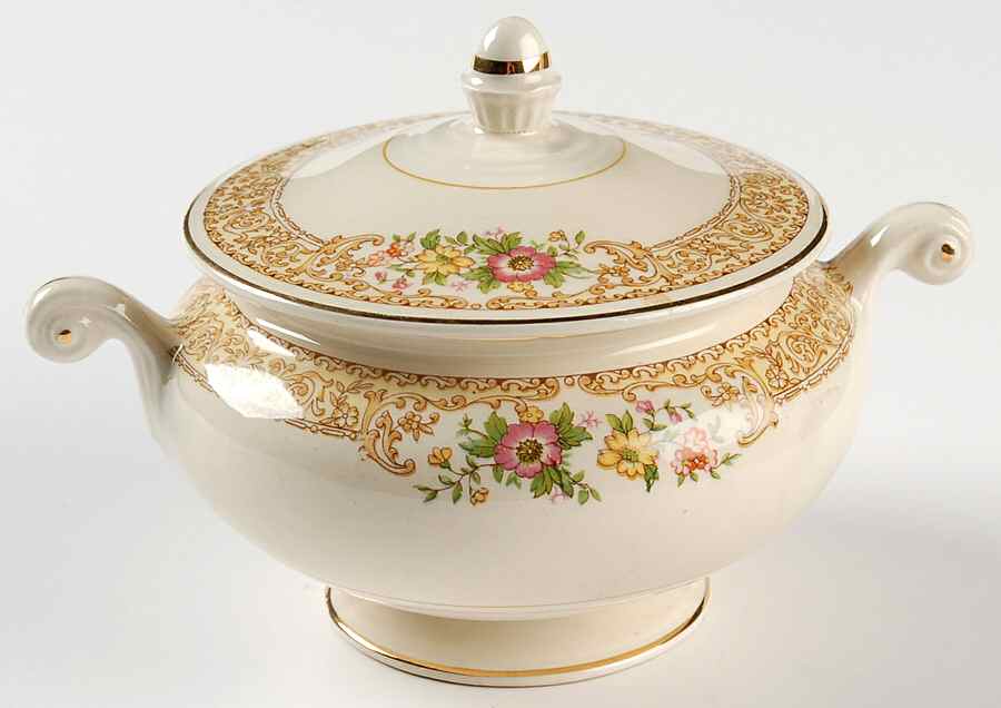 Coronet Sugar Bowl & Lid by Homer Laughlin -1