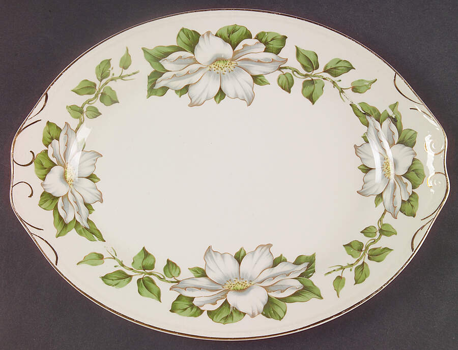Cotillion 11" Oval Serving Platter by Homer Laughlin -1