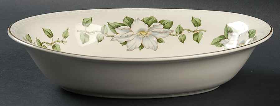 Cotillion 9" Oval Vegetable Bowl by Homer Laughlin -1