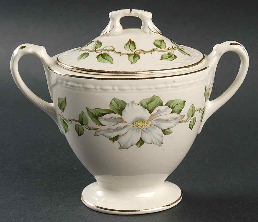 Cotillion Sugar Bowl & Lid by Homer Laughlin -1