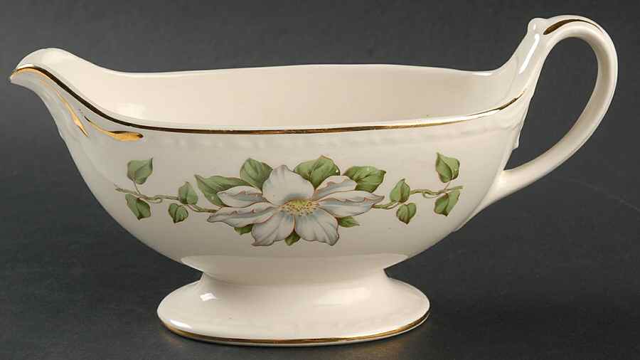 Cotillion Gravy Boat by Homer Laughlin -1