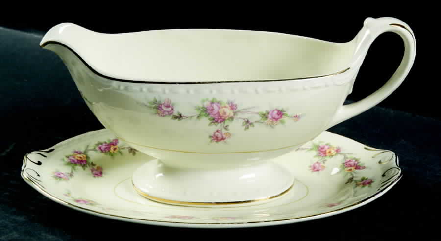 Countess Gravy Boat & Underplate/Relish by Homer Laughlin -1