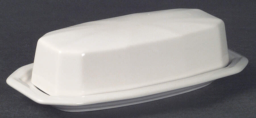 Colonial White 1/4 Lb Covered Butter by Homer Laughlin -1