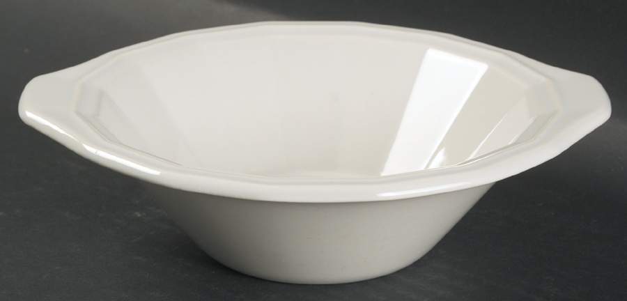 Colonial White Lugged Cereal Bowl by Homer Laughlin -1