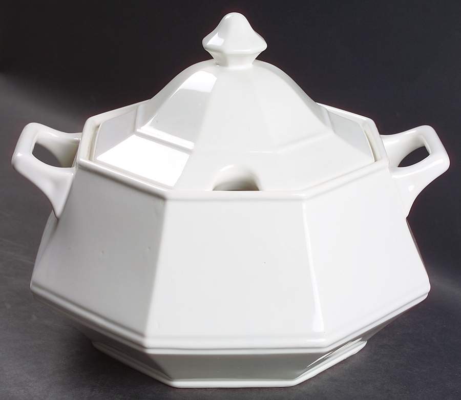 Colonial White Tureen &  Lid by Homer Laughlin -1