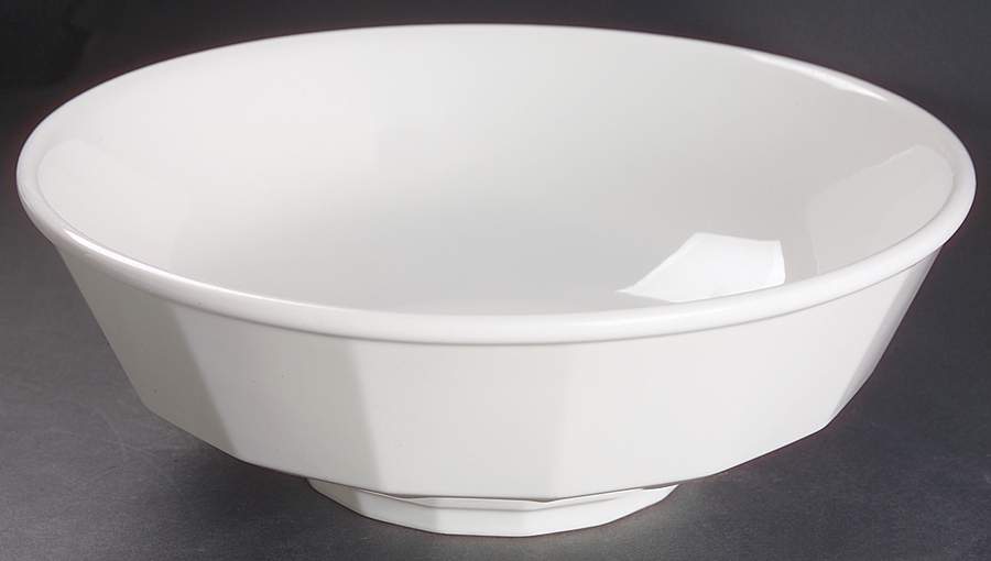 Colonial White 10" Large Salad Serving Bowl by Homer Laughlin -1