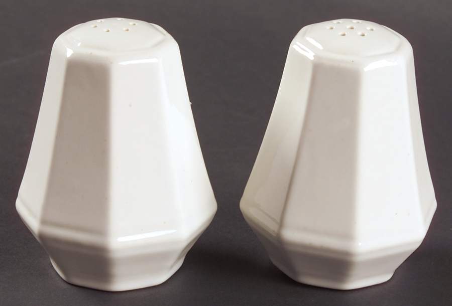 Colonial White Salt & Pepper Set by Homer Laughlin -1