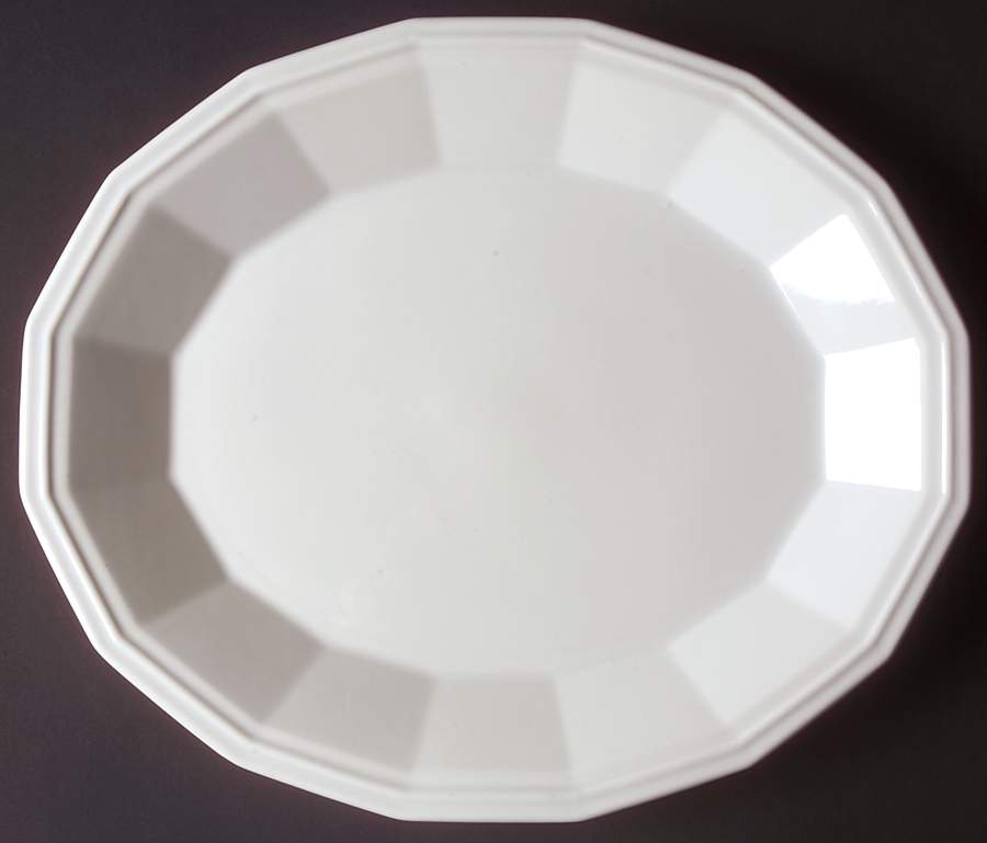 Colonial White 13" Oval Serving Platter by Homer Laughlin -1
