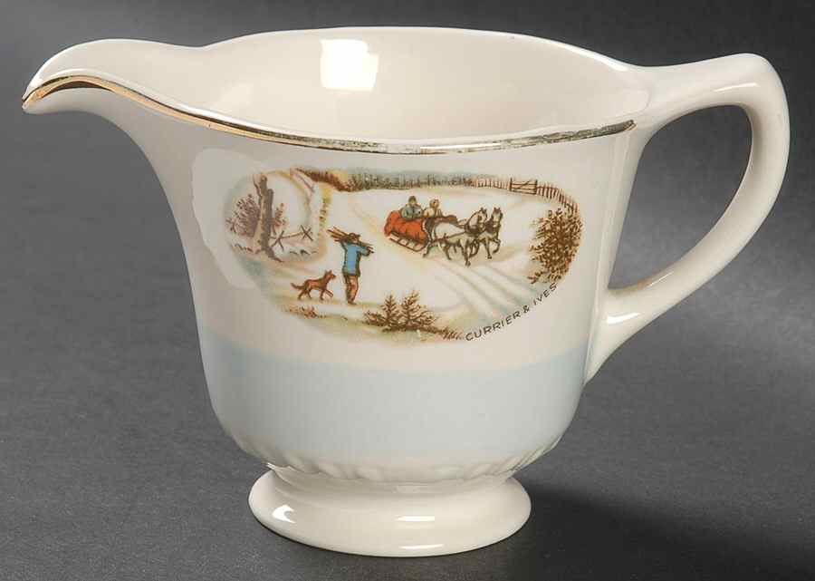 Currier & Ives Creamer by Homer Laughlin -1