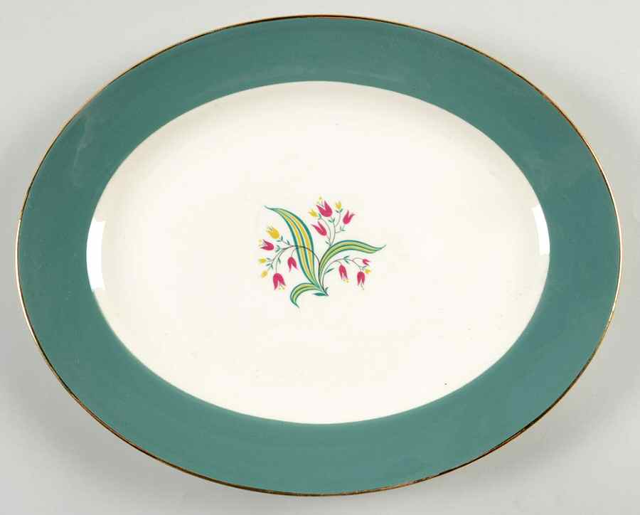 CV20 11" Oval Serving Platter by Homer Laughlin -1