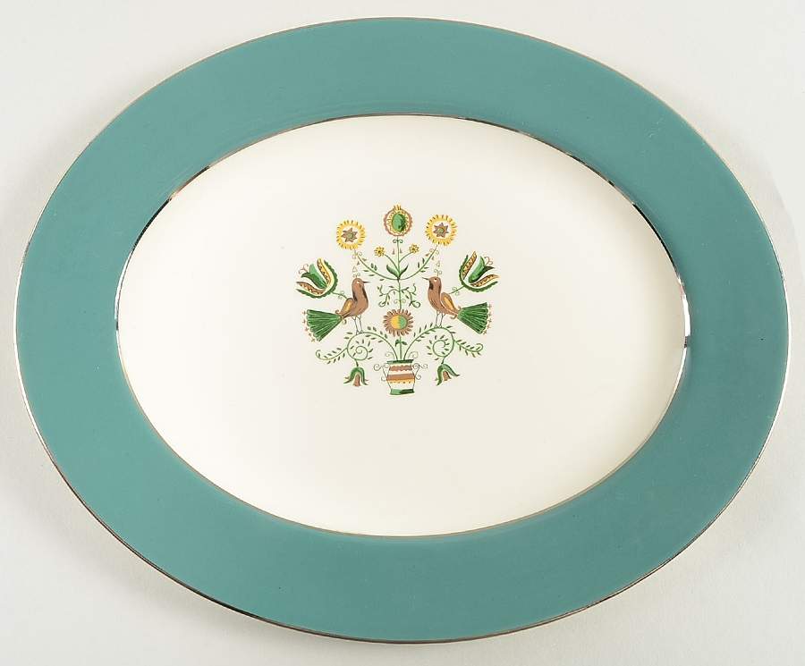 Persian Garden 11" Oval Serving Platter by Homer Laughlin -1