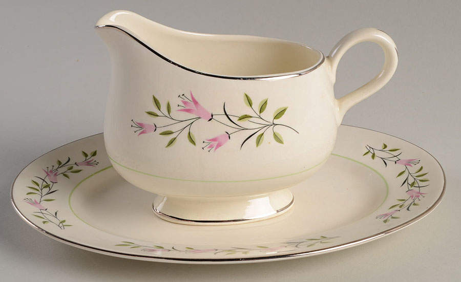 CV72 Gravy Boat & Underplate/Relish by Homer Laughlin -1