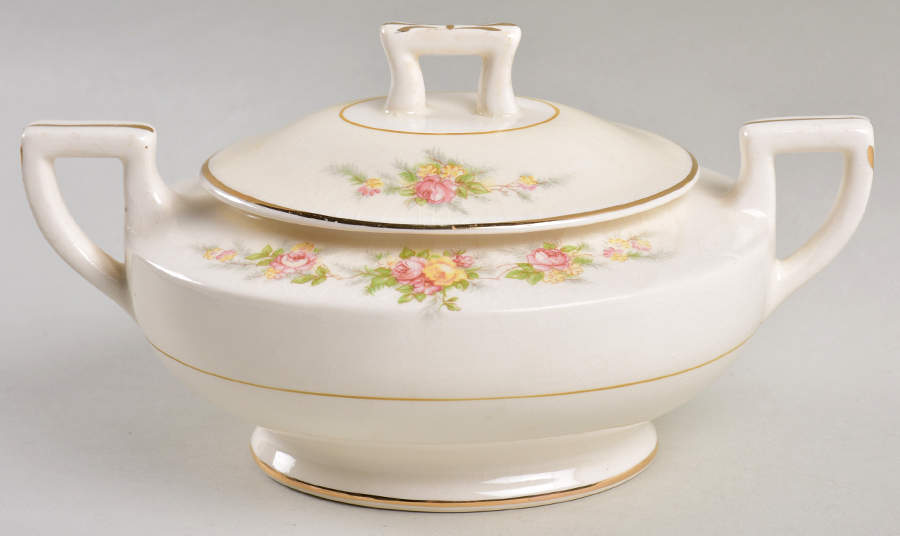 Darcy Sugar Bowl & Lid by Homer Laughlin -1
