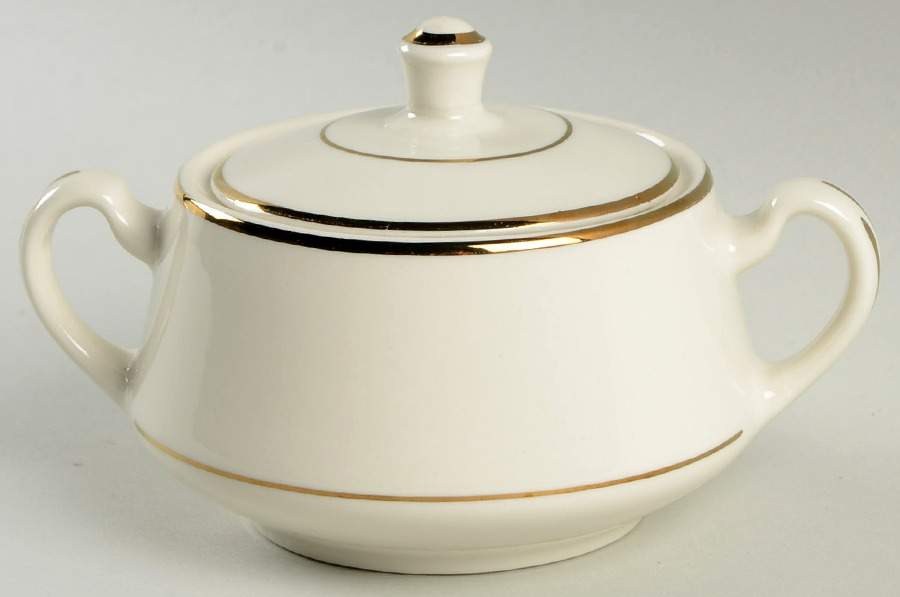 Diplomat (Rim) Sugar Bowl & Lid by Homer Laughlin -1