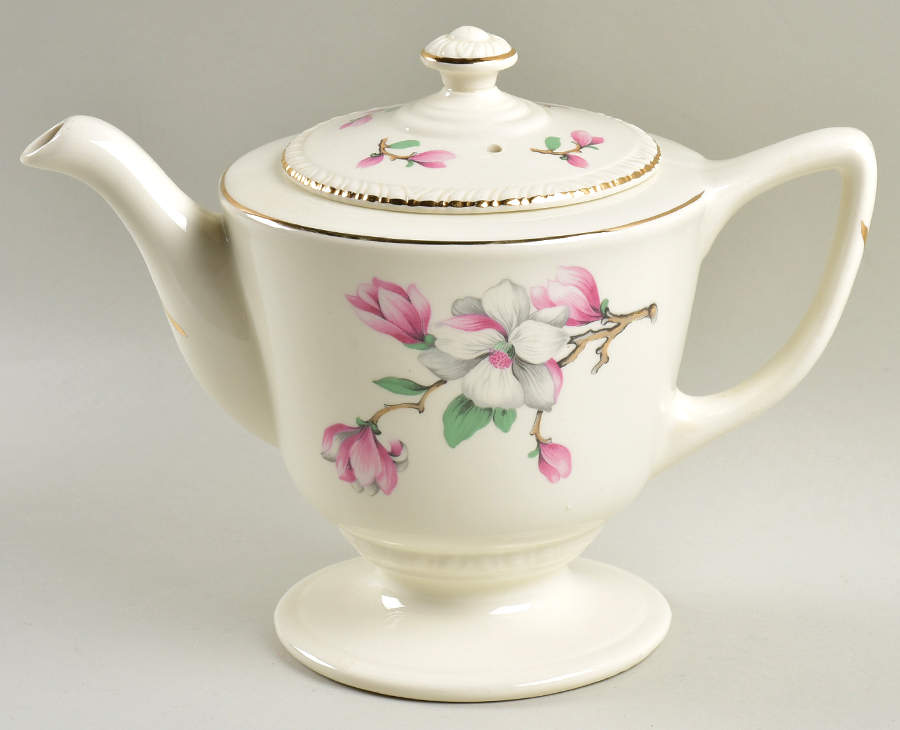 Dogwood (Liberty) Teapot & Lid by Homer Laughlin -1