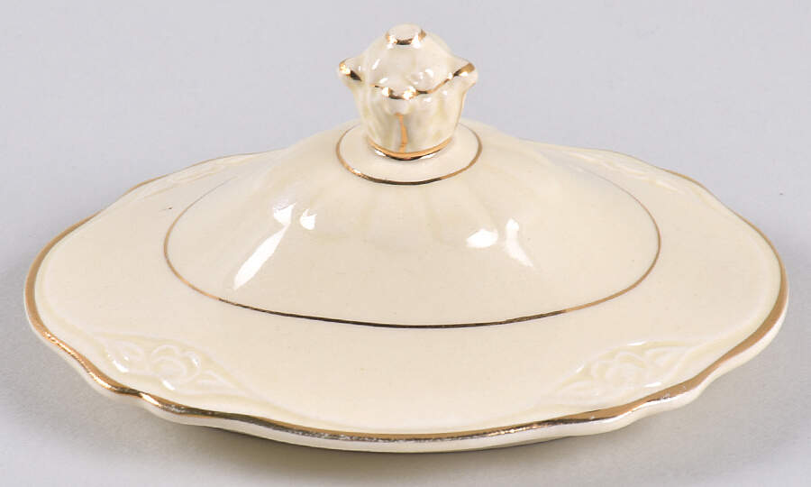 Double Gold Band Lid for Sugar Bowl by Homer Laughlin -1