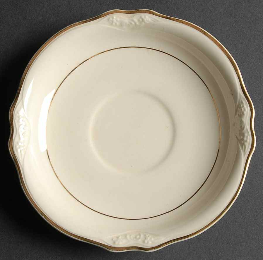 Double Gold Band Saucer by Homer Laughlin -1