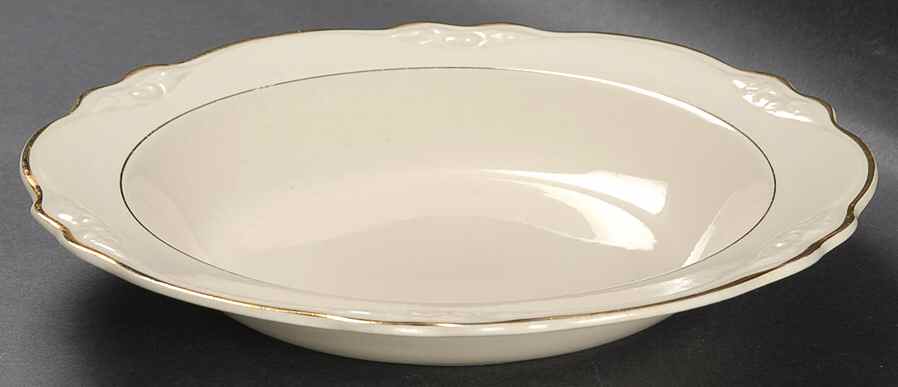 Double Gold Band Rim Soup Bowl by Homer Laughlin -1