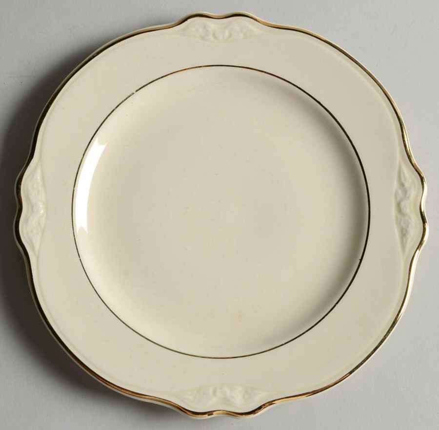 Double Gold Band Bread & Butter Plate by Homer Laughlin -1