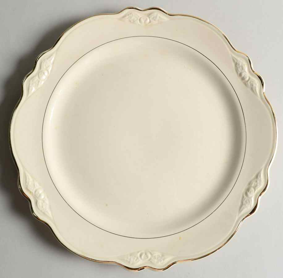 Double Gold Band Dinner Plate by Homer Laughlin -1