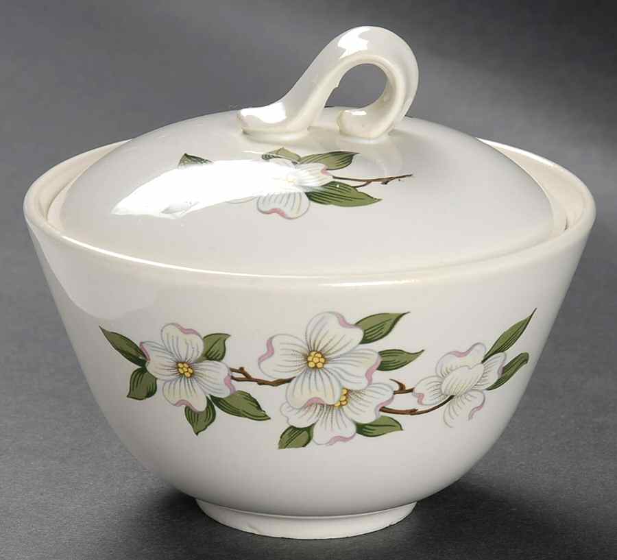 Dogwood Sugar Bowl & Lid by Homer Laughlin -1