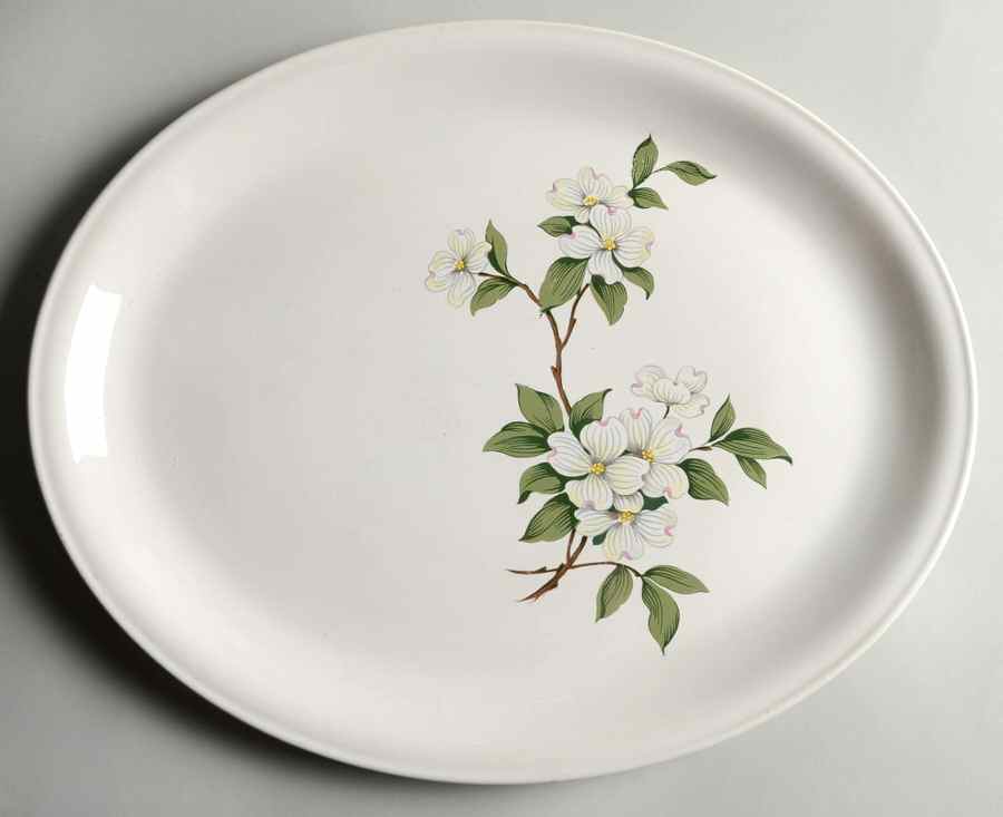 Dogwood 15" Oval Serving Platter by Homer Laughlin -1