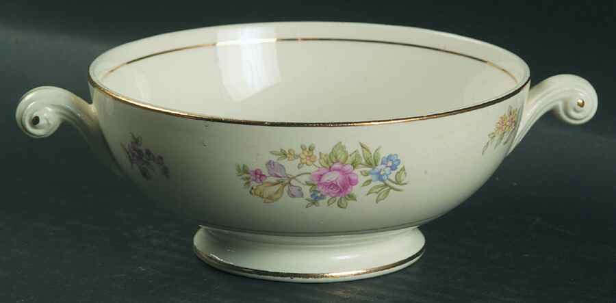 Dresden Footed Cream Soup Bowl by Homer Laughlin -1