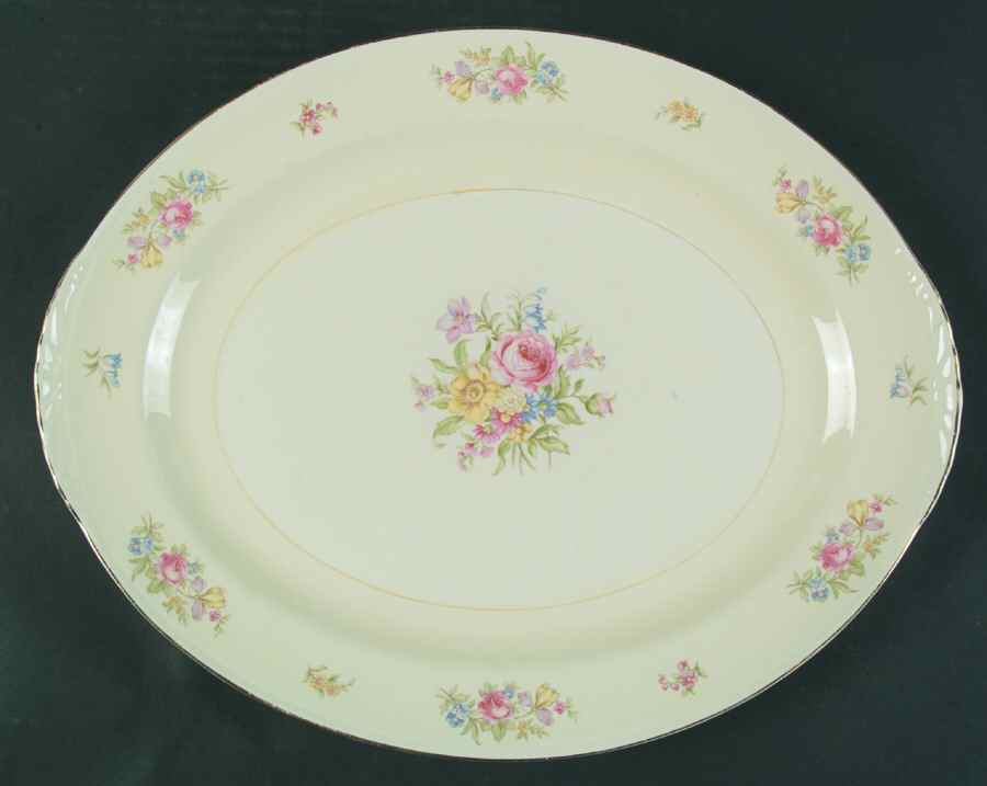 Dresden 15" Oval Serving Platter by Homer Laughlin -1