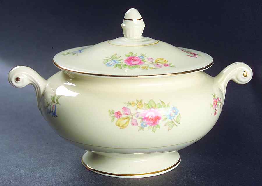 Dresden Sugar Bowl & Lid by Homer Laughlin -1