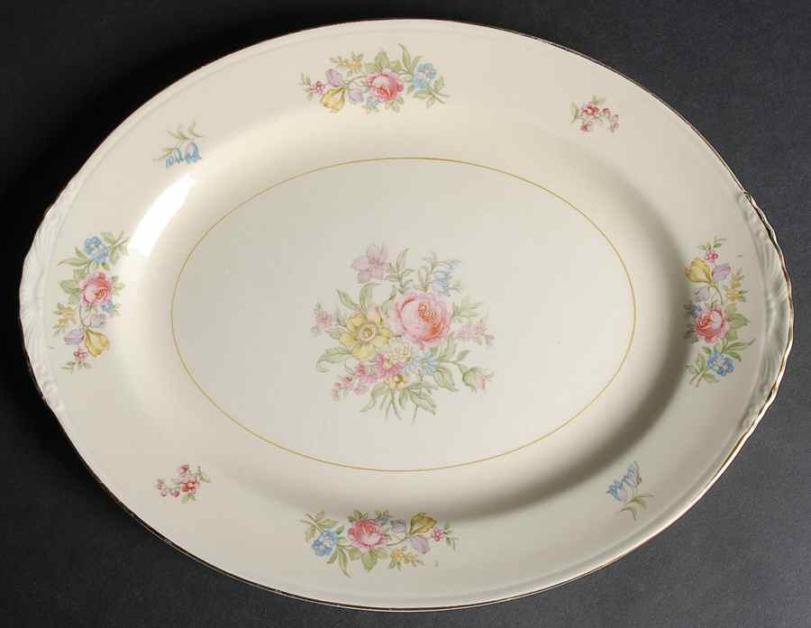 Dresden 11" Oval Serving Platter by Homer Laughlin -1