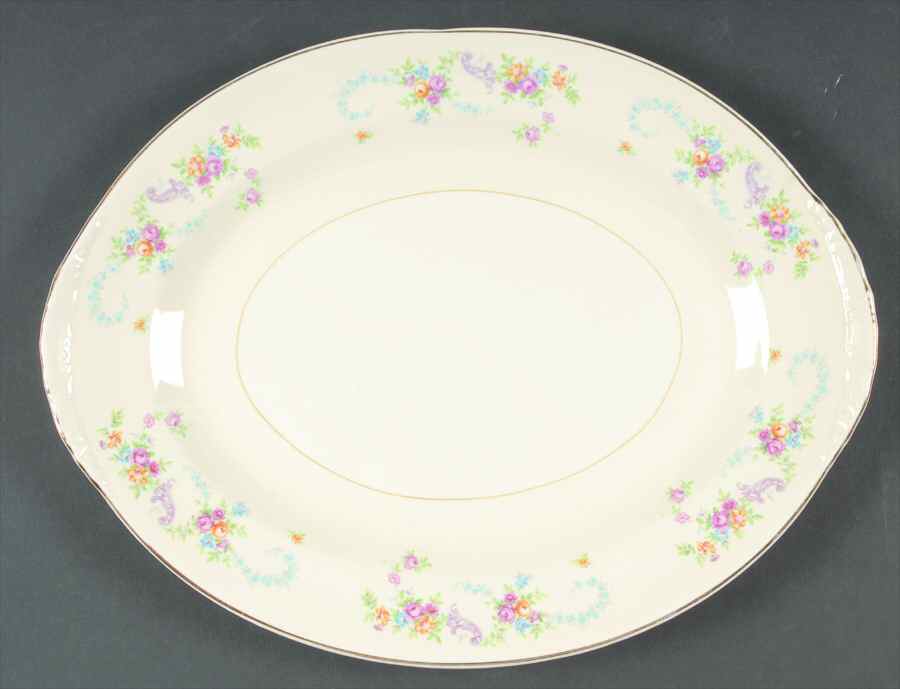 Dubarry 13" Oval Serving Platter by Homer Laughlin -1