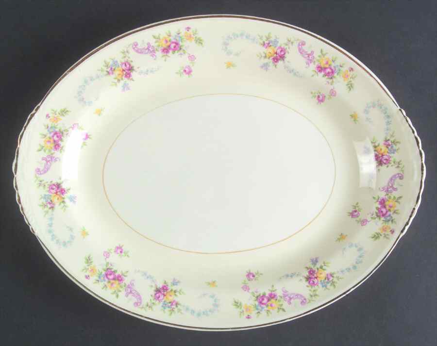 Dubarry 11" Oval Serving Platter by Homer Laughlin -1