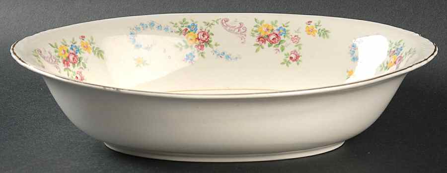Dubarry 9" Oval Vegetable Bowl by Homer Laughlin -1