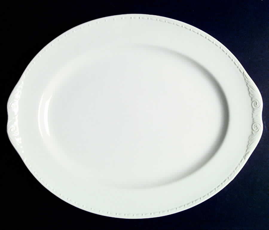 Eggshell Georgian (Also A Shape) 11" Oval Serving Platter by Homer Laughlin -1