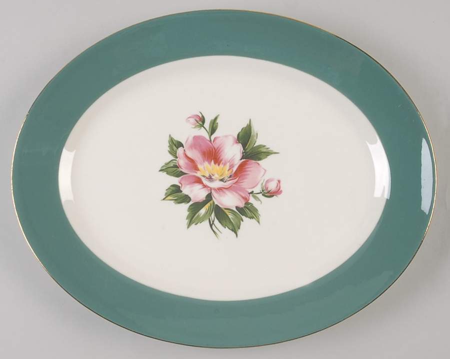 Empire Green 11" Oval Serving Platter by Homer Laughlin -1