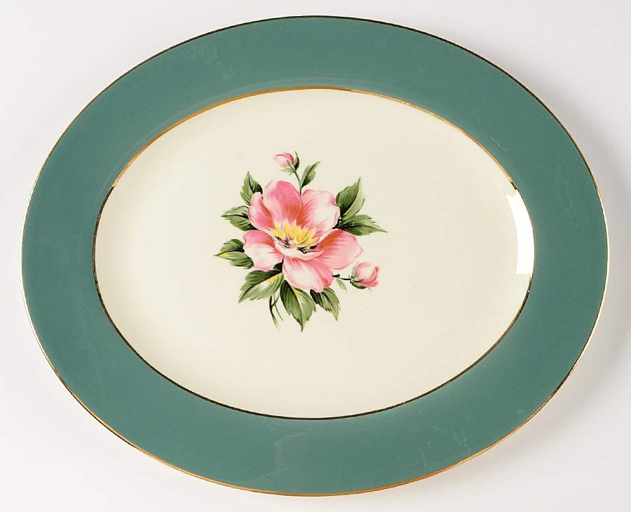 Empire Green 11" Oval Serving Platter by Homer Laughlin -1