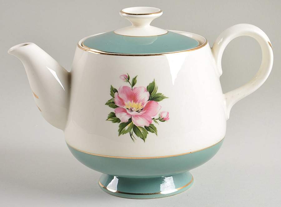 Empire Green Teapot & Lid by Homer Laughlin -1