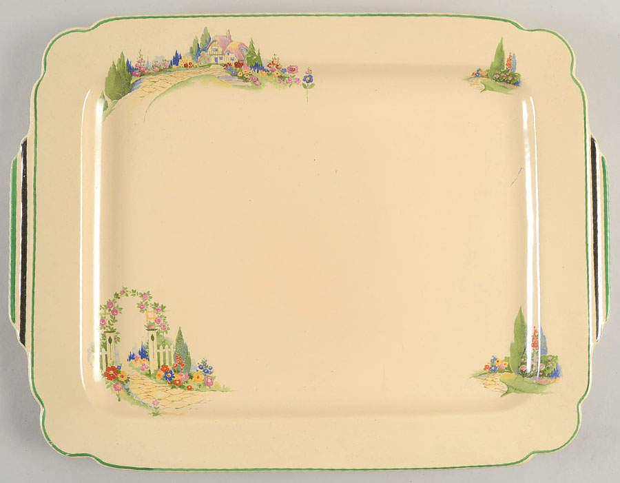 English Garden 15" Oval Serving Platter by Homer Laughlin -1