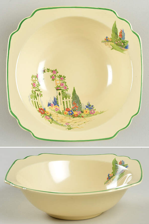 English Garden Rim Cereal Bowl by Homer Laughlin -1
