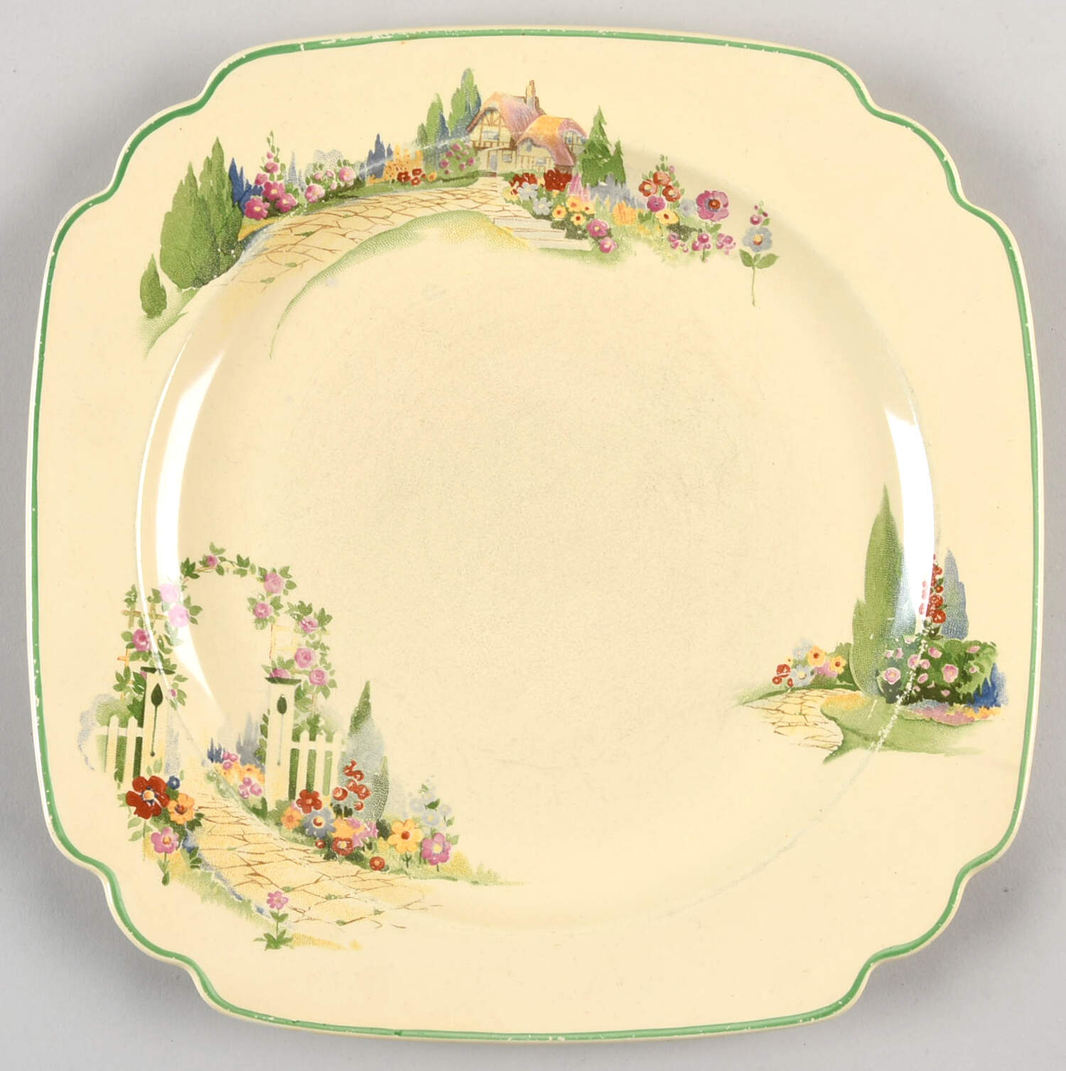 English Garden Luncheon Plate by Homer Laughlin -1