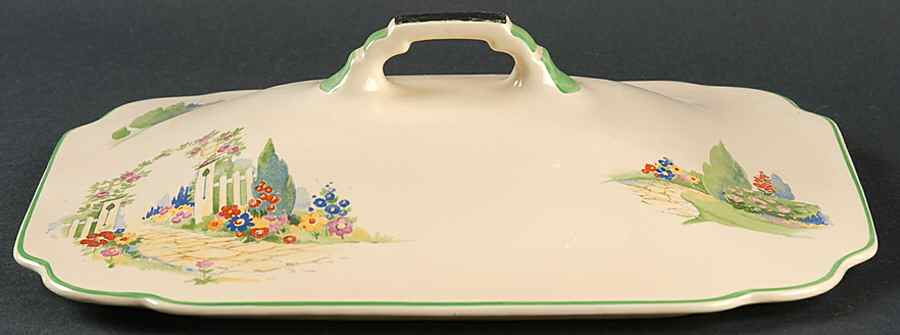 English Garden Lid for Rectangular Vegetable by Homer Laughlin -1