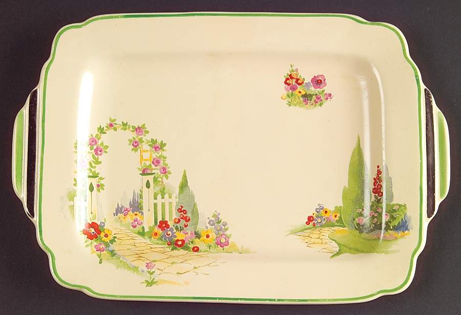 English Garden Relish/Gravy Underplate by Homer Laughlin -1