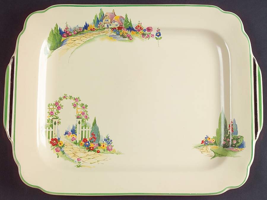 English Garden 11" Oval Serving Platter by Homer Laughlin -1