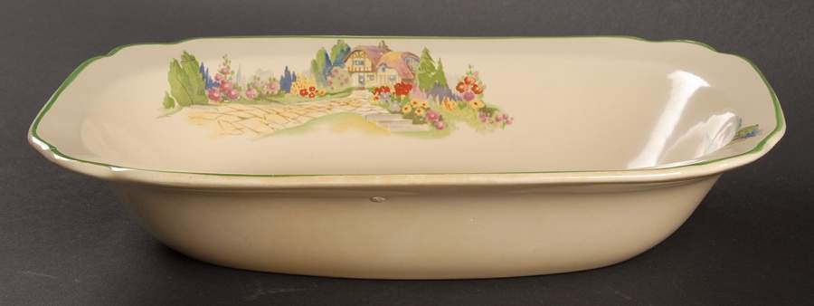 English Garden 9" Oval Vegetable Bowl by Homer Laughlin -1