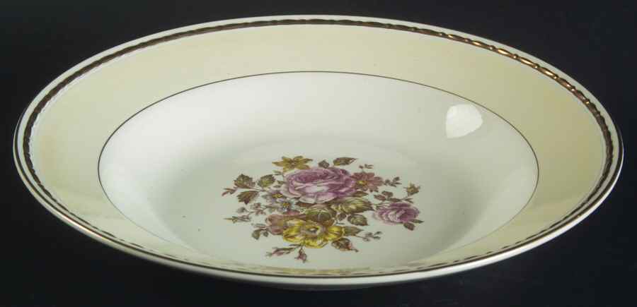 English Regency Rim Soup Bowl by Homer Laughlin -1